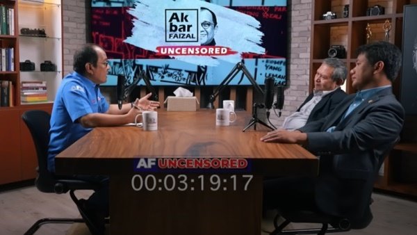 Perbincangan di kanal YouTube Akbar Faizal Uncensored