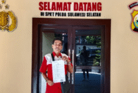 Budiman saat selesai melapor di polda sulsel