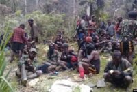 TPNPB-OPM saat berada di salah satu kawasan pegunungan Papua.