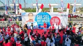 Gubernur Sulsel, Andi Sudirman Sulaiman saat mengikuti Anti Mager (Foto : sulselprov.go.id)
