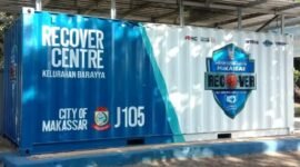 Salah satu proyek pengadaan recover kontainer di sejumlah titik di Kota Makassar (Ist/Net)