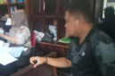 Saat Memasukkan Surat audiensi kepada Kapolres Bone