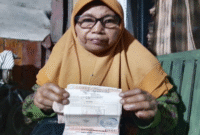 Beru binti Majang, warga Dusun Harapan Jaya