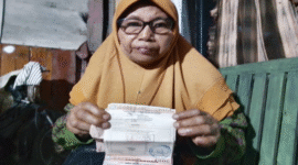 Beru binti Majang, warga Dusun Harapan Jaya