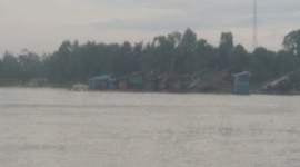 Aktivitas tambang emas di Aliran Sungai Kapuas di Kelurahan Mengkurai 