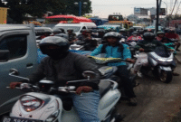 Kemacetan di Jalan Poros Maros-Makassar