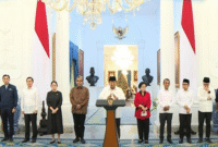 Foto: Konferensi pers Prabowo di Istana