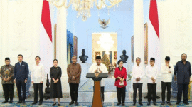 Foto: Konferensi pers Prabowo di Istana