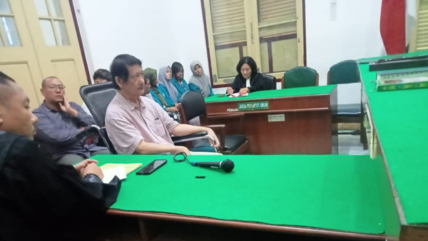 Saat persidangan di Ruang Cakra 7 PN Medan