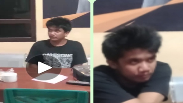 Terduga pelaku yang diamankan polisi