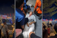Foto kolase - Penonton terluka akibat kericuhan di konser Watch On Fest 2025 di Parkiran Mal Pipo Makassar, Kamis (25/9/2025) malam.