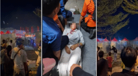 Foto kolase - Penonton terluka akibat kericuhan di konser Watch On Fest 2025 di Parkiran Mal Pipo Makassar, Kamis (25/9/2025) malam.