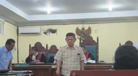 Saat persidangan di Pengadilan lubuk Pakam