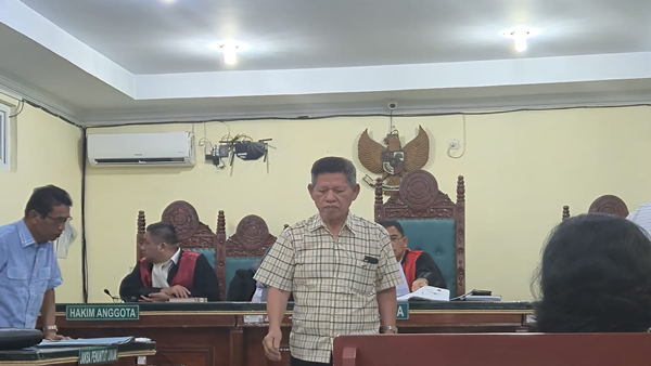Saat persidangan di Pengadilan lubuk Pakam