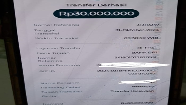 Bukti Trasferan melalui Sekolah