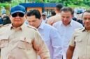 Prabowo Subianto bersama rombongan menteri (Ist)