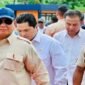 Prabowo Subianto bersama rombongan menteri (Ist)