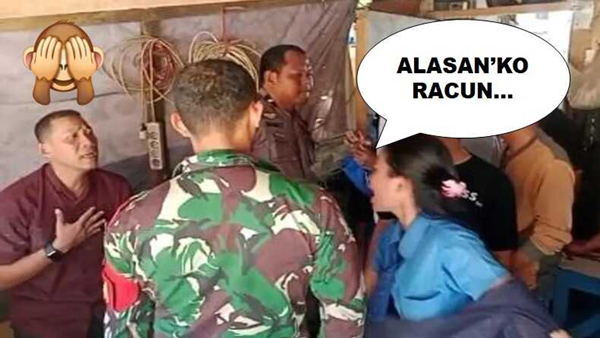 Tangkapan layar video - Terduga pelaku, A (baju cokelat) saat ditangkap warga, Kamis (2/10/2025).