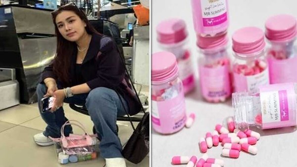 Foto kolase - Owner MJB Paramita dan obat pelangsing ilegal