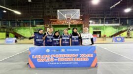 tim putra 5x5, tim putri 5x5, dan tim putri 3x3.