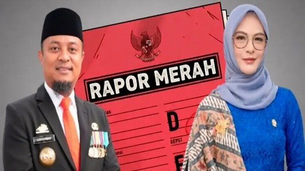 Ilustrasi rapor merah sebagai simbol kritik PB IPMIL Raya terhadap kinerja Gubernur Sulawesi Selatan Andi Sudirman Sulaiman dan Ketua DPRD Sulsel Andi Rachmatika Dewi (Cicu) di penghujung tahun 2025.