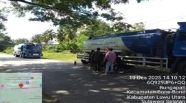 Transporter yang diduga terlibat dalam praktik penggelapan Bahan Bakar Minyak (BBM) bersubsidi di Sulawesi Selatan