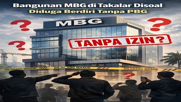 Ilustrasi bangunan MBG di Kabupaten Takalar tanpa mengantongi Persetujuan Bangunan Gedung (PBG)