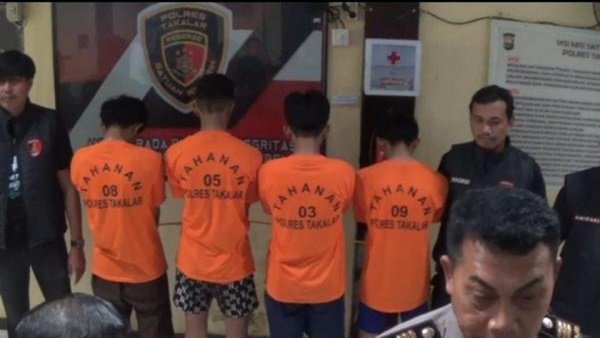 Empat Pelaku yang ditangkap polisi