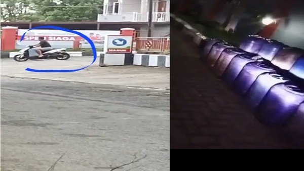 Jeriken Yang di angkut di SPBU Jatia ke Penampungan