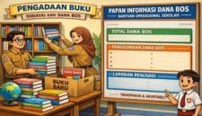 Ilustrasi Pengadaan Buku dan Papan Informasi