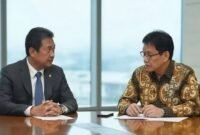 Menteri Kelautan dan Perikanan Sakti Wahyu Trenggono dan Menteri Keuangan Purbaya Yudhi Sadewa.