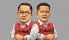 Mantan anggota DPR RI dari Daerah Pemilihan Sulawesi Selatan III, Muh Fauzi (kiri), yang juga merupakan suami mantan Bupati Luwu Utara, bersama Wakil Ketua DPRD Luwu, Zulkifli (kanan).