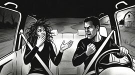 Ilustrasi Cekcok di Dalam Mobil