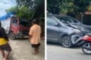 Saat kecelakaan lalu lintas yang terjadi di Jalan Poros Tama’dampeng