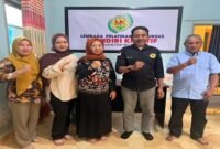 Disnakertrans Morowali bersama perwakilan Balai Latihan Kerja (BLK) Morowali melakukan kunjungan kerja ke Kantor LPK Mandiri Kreatif
