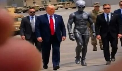 Trump Upload Foto dengan “Alien Abu-abu”, Netizen: Dunia Ketar-ketir!