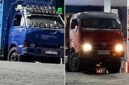 Truk pelangsir bertandon besar diduga leluasa menguras solar subsidi di SPBU Ujung Bulu dengan memanfaatkan modus barcode ganda. (Foto kolase)