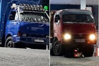 Truk pelangsir bertandon besar diduga leluasa menguras solar subsidi di SPBU Ujung Bulu dengan memanfaatkan modus barcode ganda. (Foto kolase)