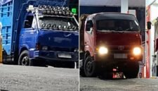 Truk pelangsir bertandon besar diduga leluasa menguras solar subsidi di SPBU Ujung Bulu dengan memanfaatkan modus barcode ganda. (Foto kolase)