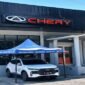 showroom penjualan mobil listrik meski masih berstatus barang sitaan.