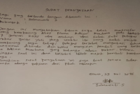 Surat Pernyataan yang di Buat