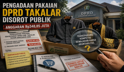 Pengadaan Pakaian DPRD Takalar Rp348,8 Juta Disorot, Riwayat Penyedia Diminta Dibuka