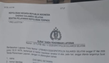 Laporan Polisi Nomor : LP/B/482/V/2026/SPKT/Polda Sulsel tertanggal 7 Mei 2026.