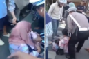 Kondisi di lokasi kecelakaan lalu lintas di perempatan Jalan Ahmad Yani, Watampone, Kabupaten Bone, yang melibatkan mobil yang dikemudikan seorang perwira polisi dengan sepeda motor. Insiden tersebut mengakibatkan seorang balita meninggal dunia. (Foto: Kolase)
