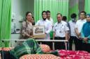 Kombes Pol Osva didampingi Kasat Reskrim Polres Takalar IPTU Hariyanto, KBO Reskrim, Kanit PPA Polres Takalar Ipda Syaiful, serta Dirut Rumah sakit
