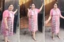 Tangkapan layar video viral yang memperlihatkan perdebatan antara Bu Haji dan seorang ketua RT terkait kebijakan pengelolaan sampah organik di Kota Makassar. (Foto: Kolase)