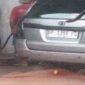 Tampak Mobil yang diduga Sudah di Modifikasi di SPBU Larompong