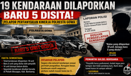Kasus Dugaan Penggelapan 19 Kendaraan, Pelapor Desak Polresta Gowa Bertindak