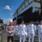 Pasukan Pengibar Bendera (Paskibra) menjalankan tugas pengibaran di bawah komando Danpaskibra, Ipda Hermansyah.