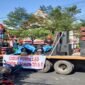 Jenderal Lapangan Kesultanan Gowa, Wawan Nur Rewa saat orasi di Depan DPRD Gowa